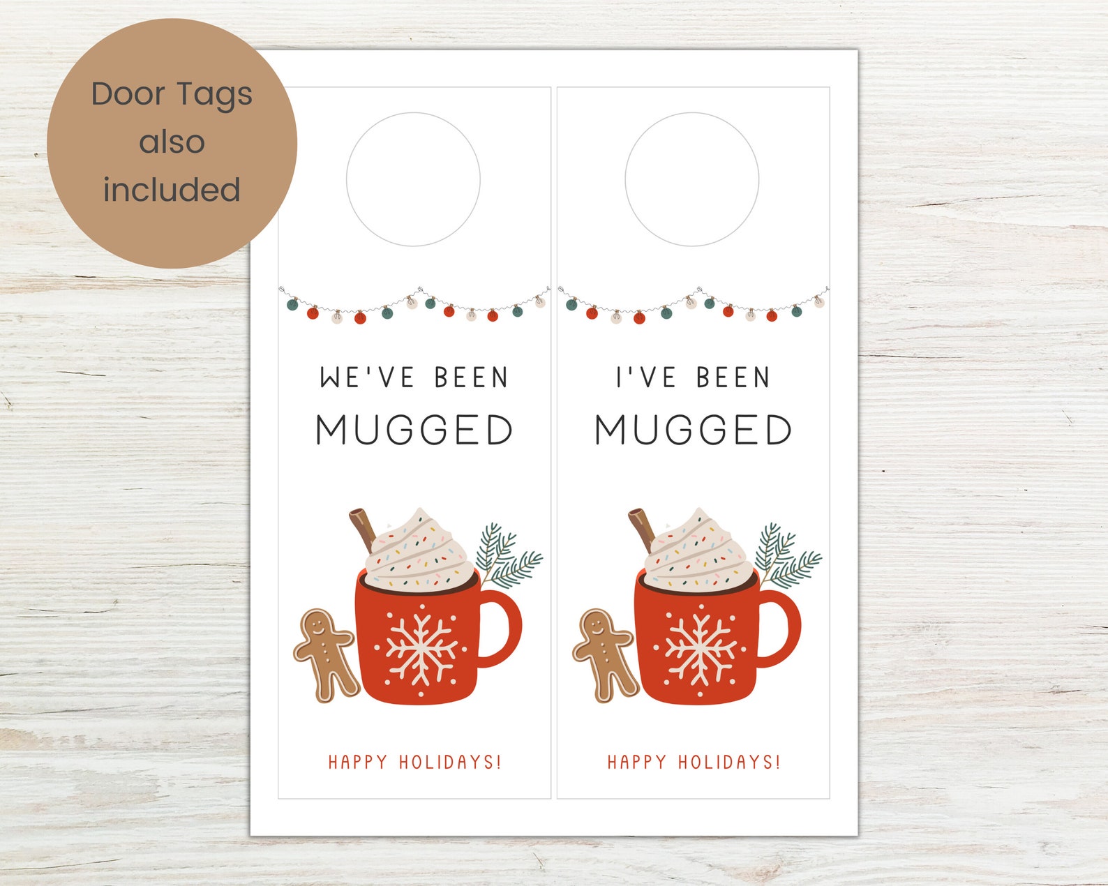 You've Been Mugged Christmas Printable We've Been Etsy