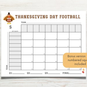 Thanksgiving checklist template