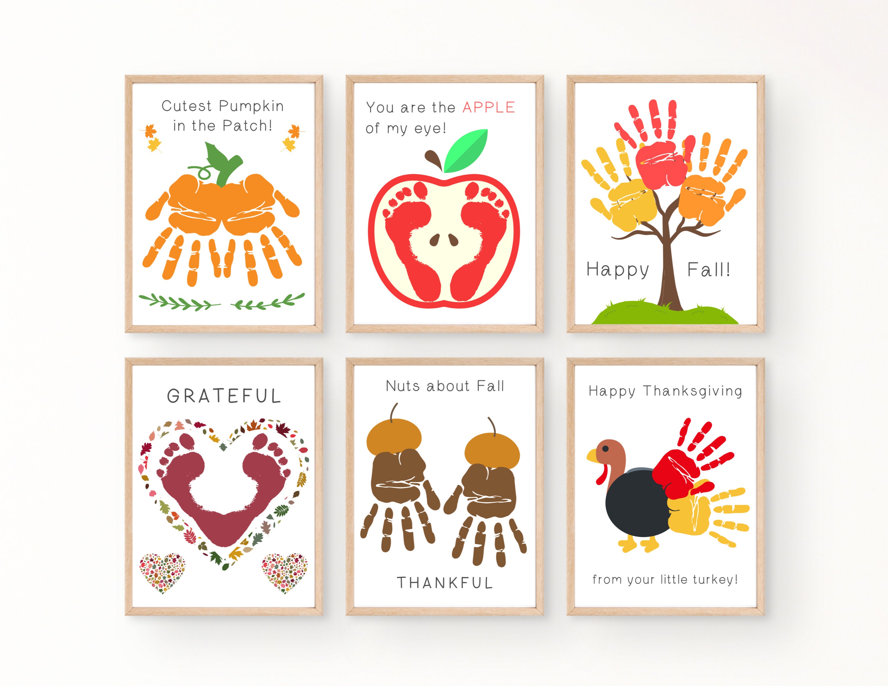 Fall Handprint Craft Bundle, Thanksgiving Handprint Footprint Art ...