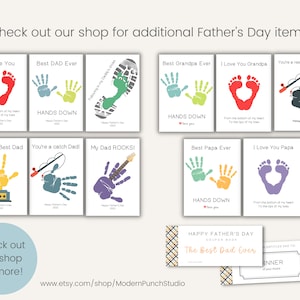 Father's Day Handprint Art Printable Handprint Gift for - Etsy