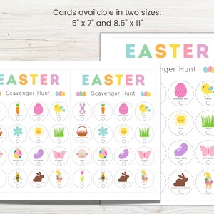 Easter Scavenger Hunt for Kids Printable, Indoor Treasure Hunt with Picture Cards to Hide, Easter Game for Kids, Easter Party Game Classroom image 5