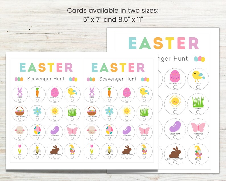 Easter Scavenger Hunt for Kids Printable, Indoor Treasure Hunt with Picture Cards to Hide, Easter Game for Kids, Easter Party Game Classroom image 5