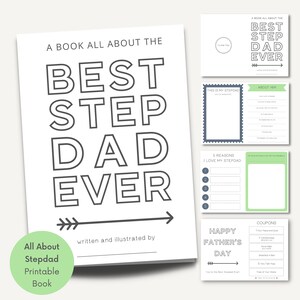 Alles over mijn stiefvader afdrukbaar boek, alles over papa, vaderdagcadeau voor stiefvader, stiefvader interviewvragenlijst, last minute, beste stiefvader