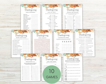 Thanksgiving Printable Games, Thanksgiving Games Bundle, Fun Thanksgiving Party Games, Friendsgiving Games, Kids Thanksgiving Activity