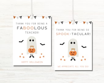 Faboolous Teacher Tag Printable, Spooktacular Teacher, Faboolous Gift Tag, Teacher Appreciation Halloween, School Staff, PTO Gift Tag, PTA
