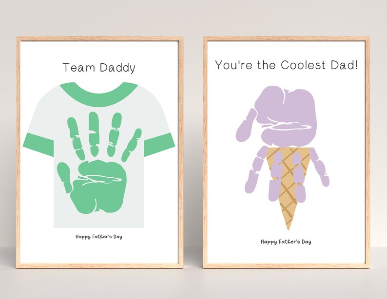Father's Day Handprint Craft Bundle, Fathers Day Gift From Kids Son ...