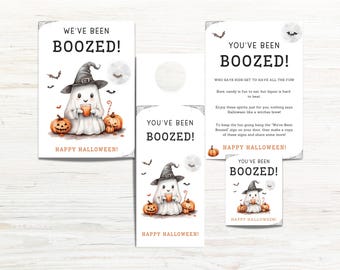 You've Been Boozed Beverage Tags Printable, We've Been Boozed, Neighborhood Boo, Wine Hang Tags, Wine Label, Beverage Tag, Printable Boo Tag