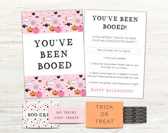 You've Been Booed Printable, You've Been Booed Kit, Halloween Tags, Halloween Boo Basket, We've Been Booed, Booed Sign, Boo Bucket Sign