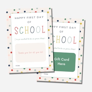 Back to School Gift Card Holder, First Day of School Card, Welcome Back, Teacher Gift Card Holder, Teacher Thank You, Teacher Appreciation