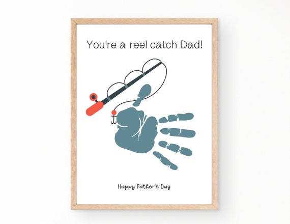 Fish Handprint Handprint Art For Dad Birthday Father's Day Crafts