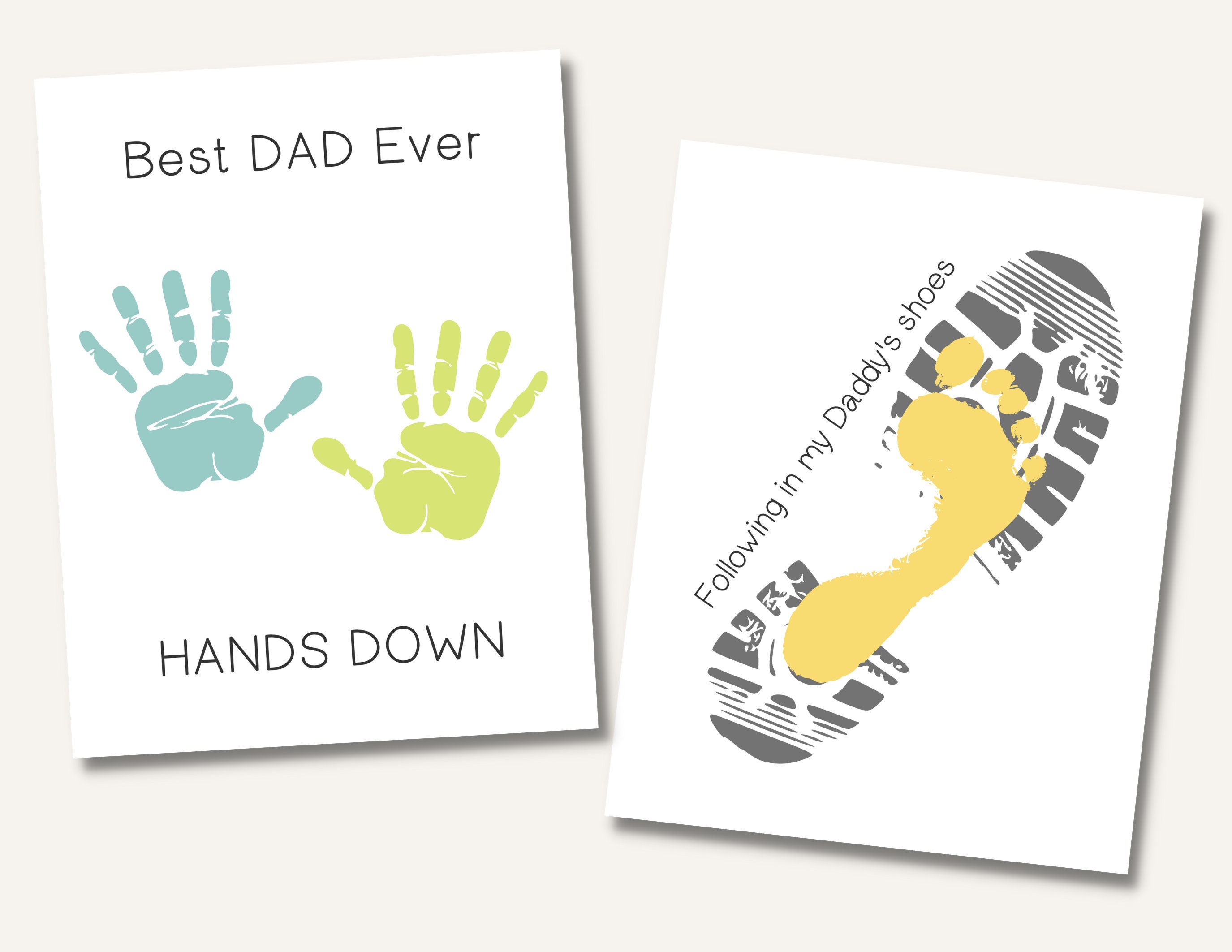 Vaderdag handafdruk kunst afdrukbaar, cadeau voor vader van kinderen, set  van twee, handafdruk kunstambacht, Happy Fathers Day, knutselen voor  kleuters - Etsy België, image size:2750x2125