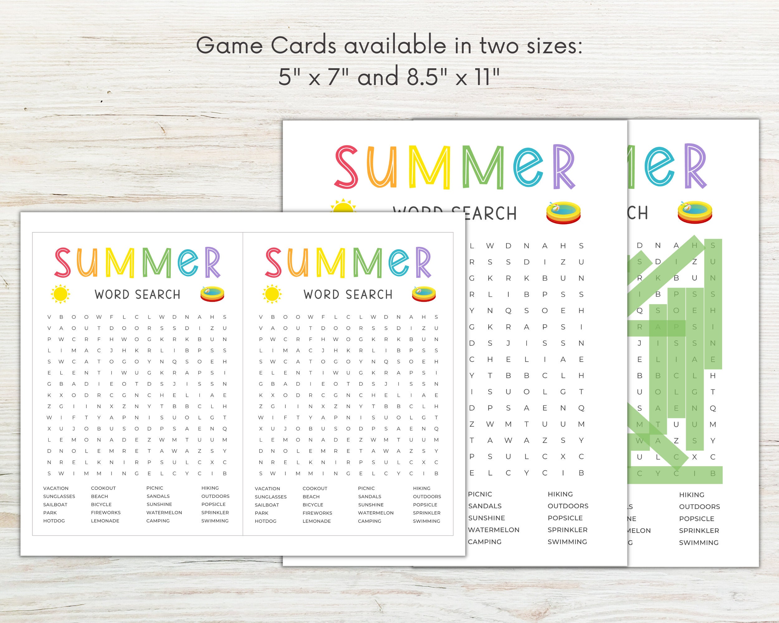 Summer Word Search Printable Summertime Games Fun Summer Etsy Summer Word Search Printable Summertime Games Fun Summer Etsy