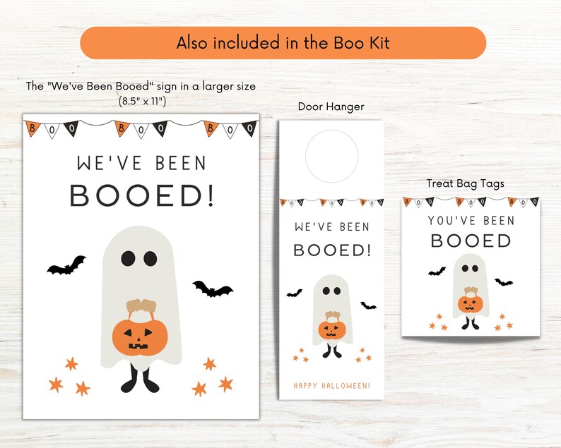 You've Been Booed Printable, Youve Been Booed Kit, Neighborhood Tradition, Halloween Boo Kit, We've Been Booed, Booed Sign, Instant Download image 3
