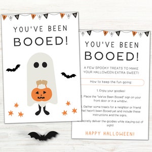 Imprimable, Youve Been Booed Kit, Youve Been Booed Kit, Tradition du quartier, Halloween Boo Kit, We've Been Booed, Panneau hué, Téléchargement immédiat