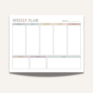 Weekly Planner Printable, Weekly Schedule for Kids, Weekly Planner To Do List, Family, Schedule Template Teacher, Weekly Calendar for Fridge