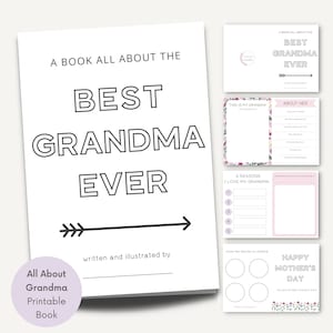 Alles über meine Oma zum Ausdrucken, Fragebogen zum Muttertag, Malkarte für Oma, Nana-Interview, leer ausfüllen, einfacher Muttertag