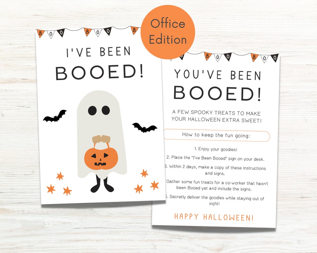 I've Been Booed Coworker Game, I've Been Booed at Work Printable ...