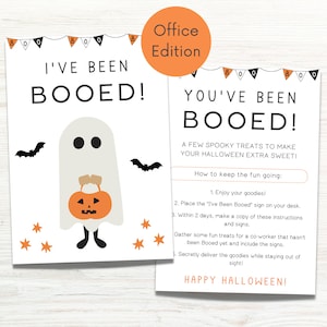 I&#39;ve Been Booed Coworker Game, I&#39;ve Been Booed at Work Printable, You&#39;ve Been Booed for Co Worker, for Office, Booed Sign, Instant Download