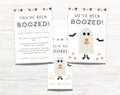You've Been Boozed Printable Halloween Game, We've Been Boozed Kit, Wine Hanger, Neighborhood Drinking Game, For Adults, Instant Download