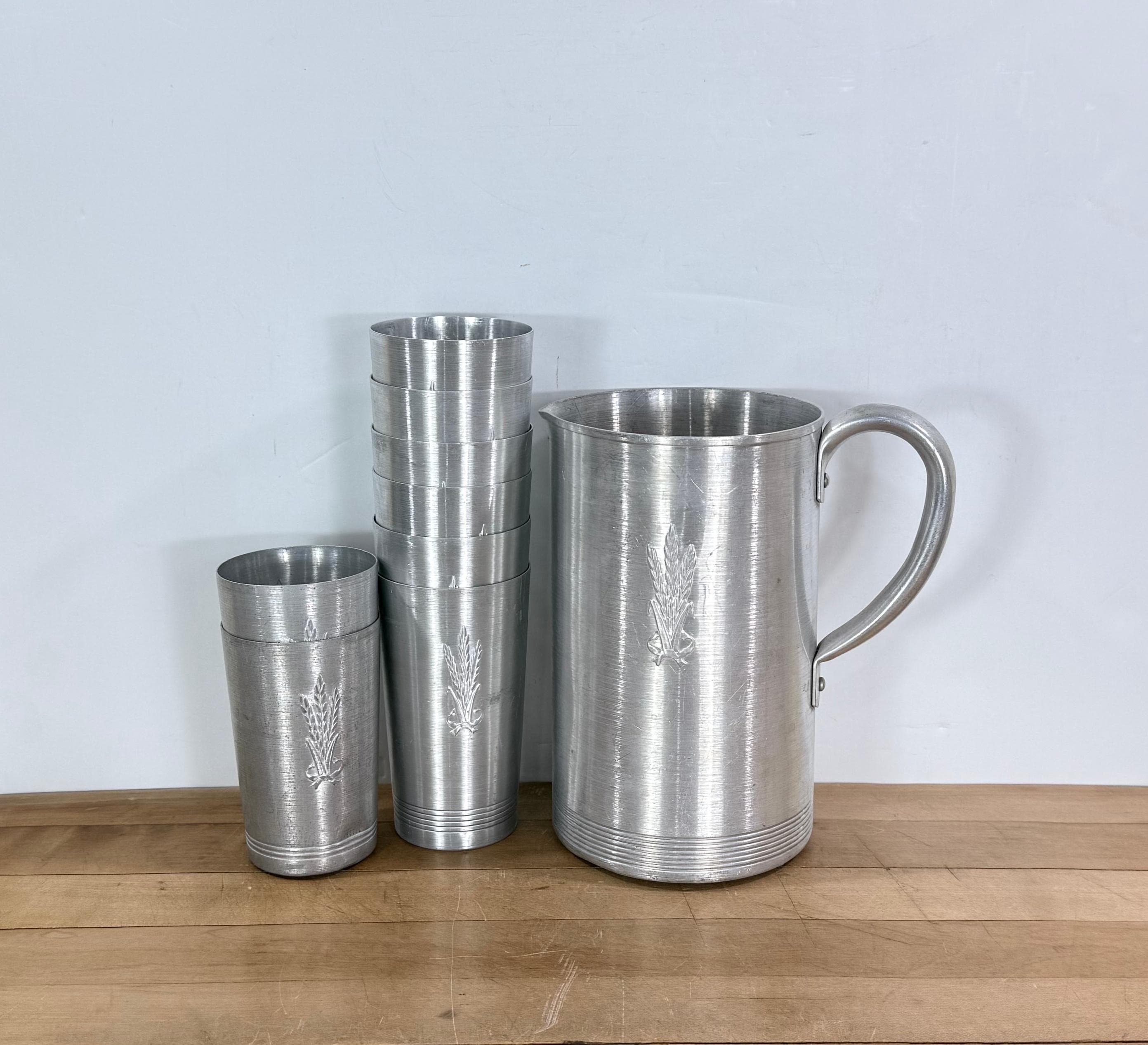 Aluminum Tumblers and Pitcher - Etsy