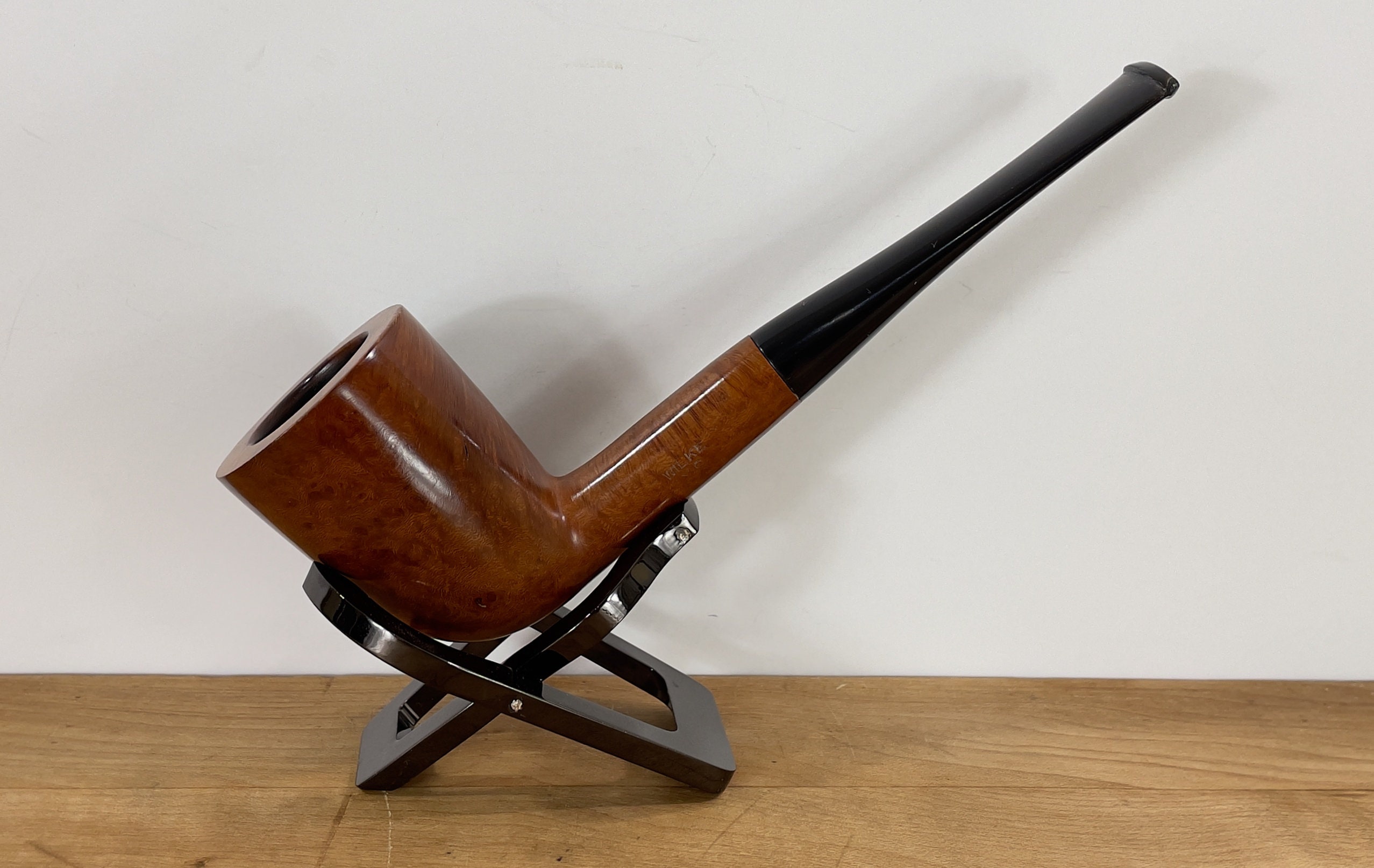 E. Wilke NYC Smooth Briar Dublin Tobacco Estate Pipe With Vulcanite
