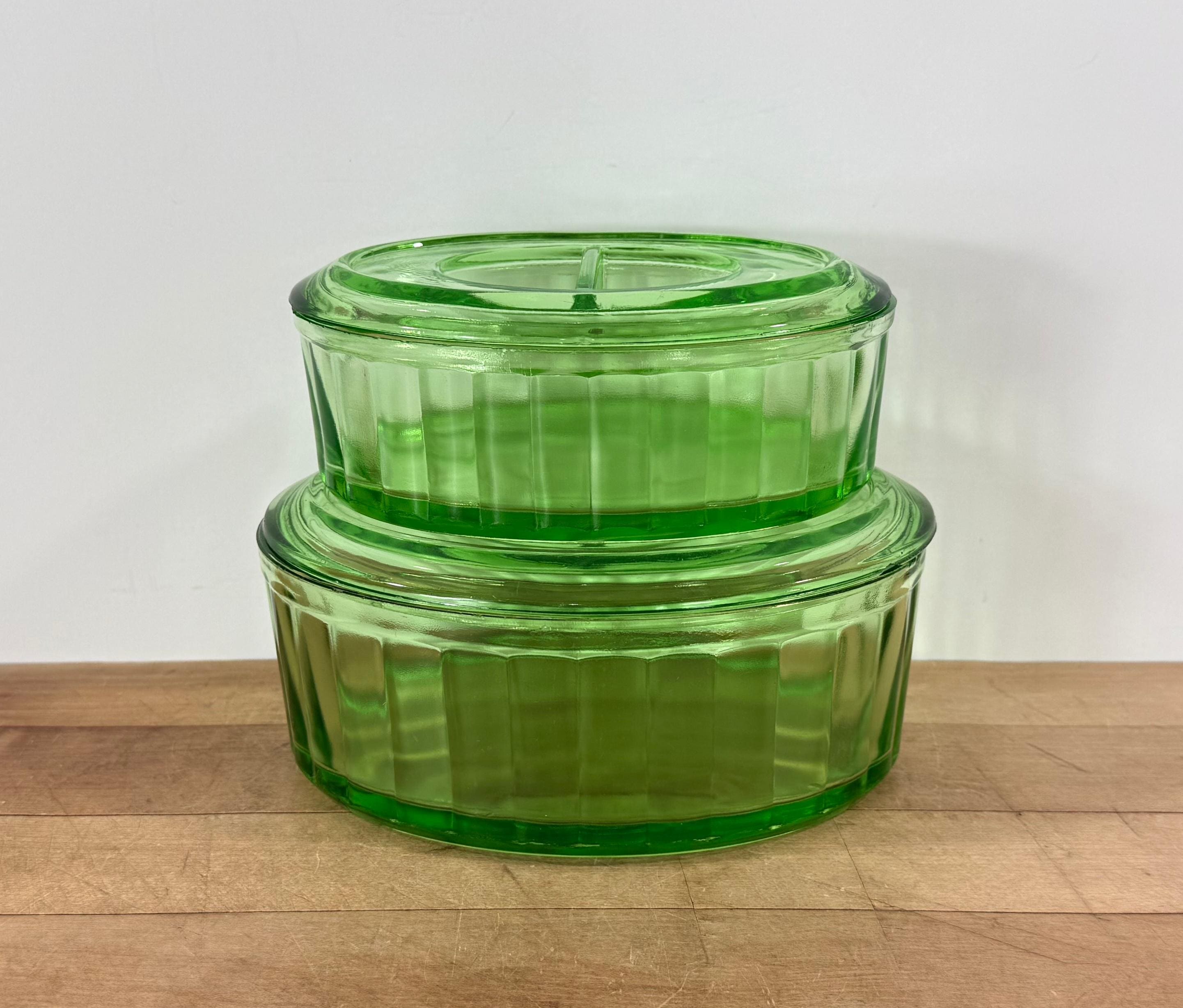 アンティーク　ファイヤーキング　リフレッジレーターコンテナ Fire King Refrigerator Dishes With Lids - Etsy