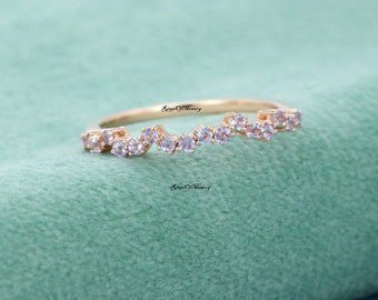 Tanzanite Ring, Tanzanite Wedding Band, Rose Gold Tanzanite Ring, Dainty Ring, Vintage Ring, Engagement Ring, Stacking Ring, Gift For Her