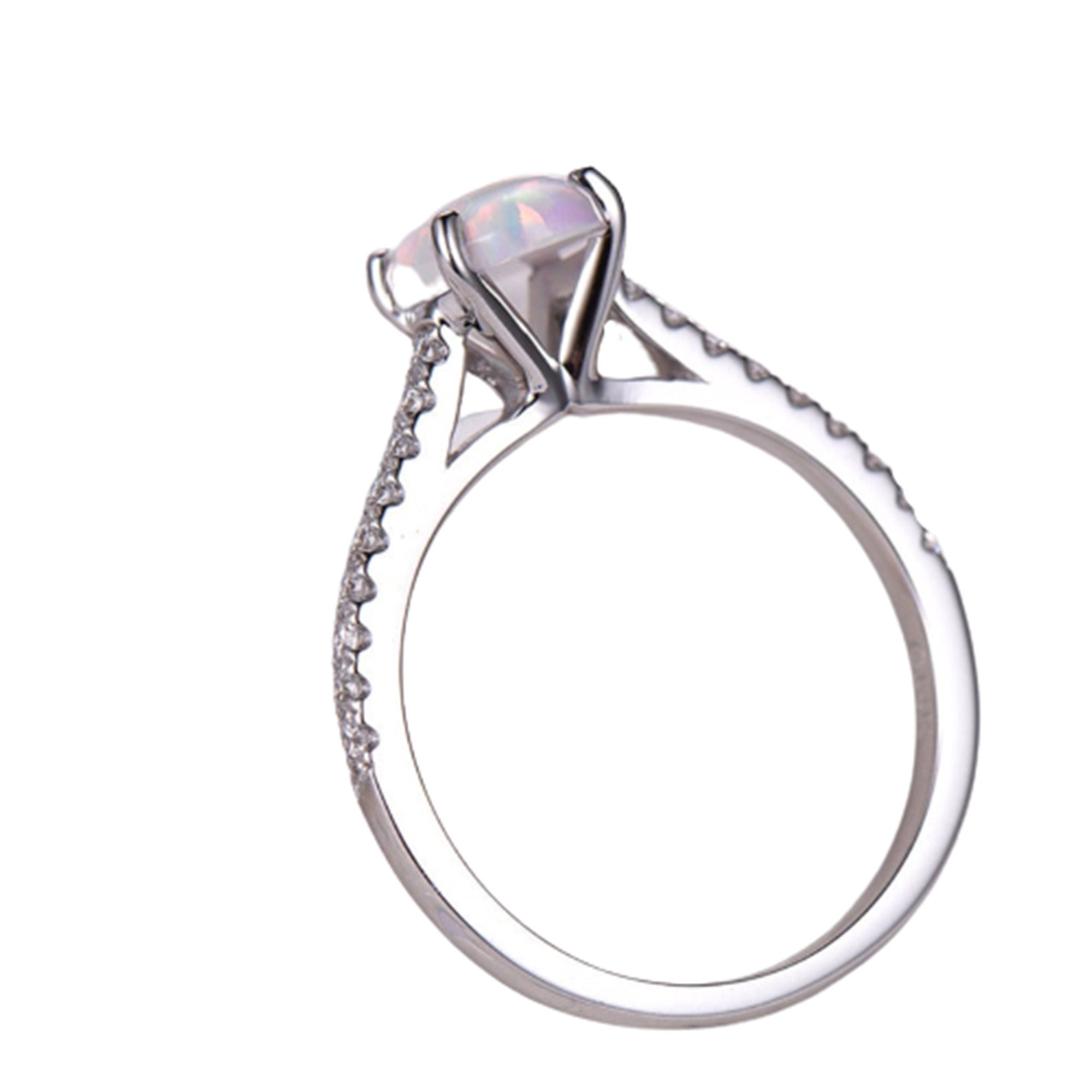 Opal Ring Fire Opal Ring Opal Wedding Ring 925 Sterling Etsy