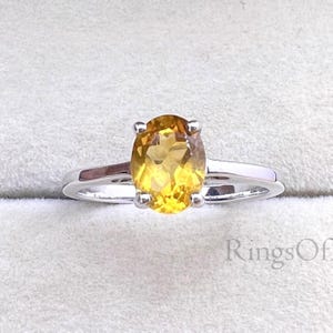Natural Yellow Citrine Ring, 925 Sterling Silver Ring, Handmade Ring, November Birthstone Ring, Statement Ring, Wedding Ring, Gift For Women