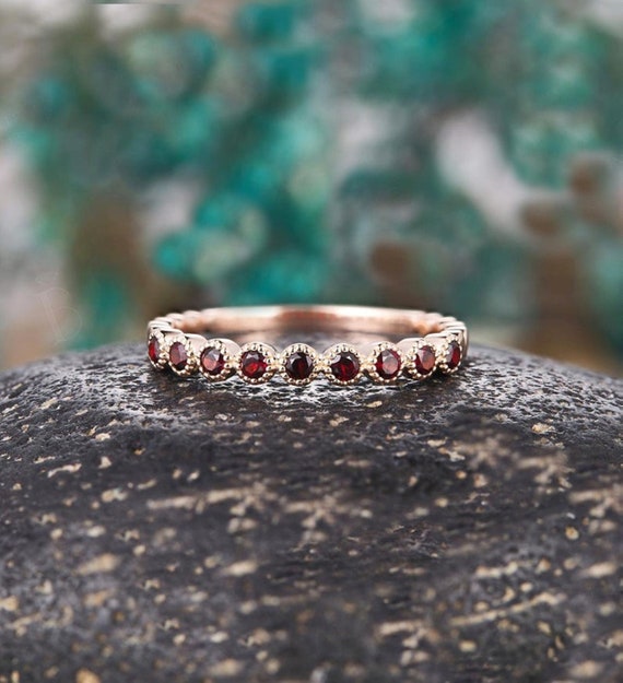 Garnet anniversary sales band