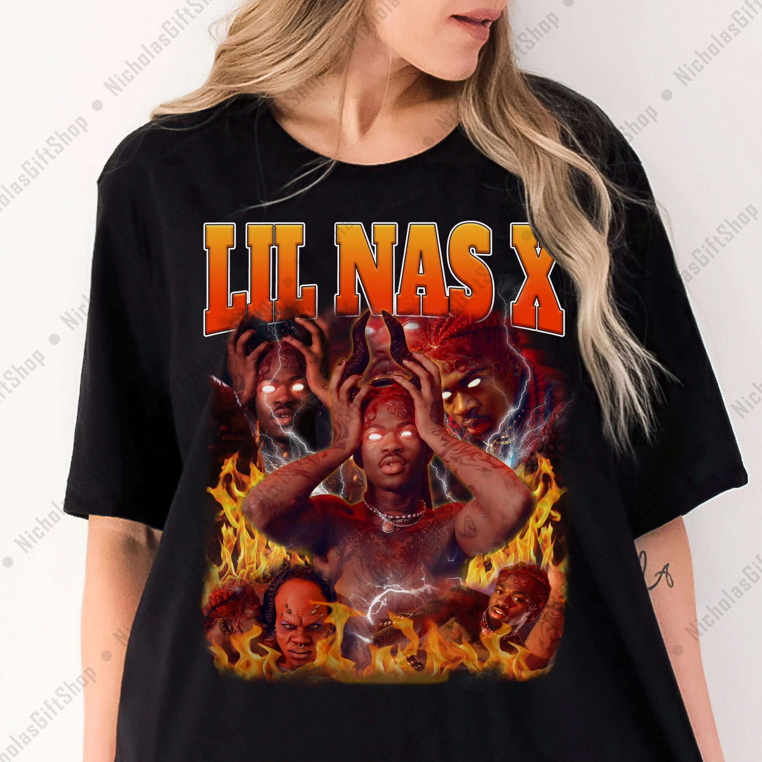 Discover Lil Nas X - Call Me By Your Name Rap Hip-Hop Vintage 90er Jahre T-Shirt