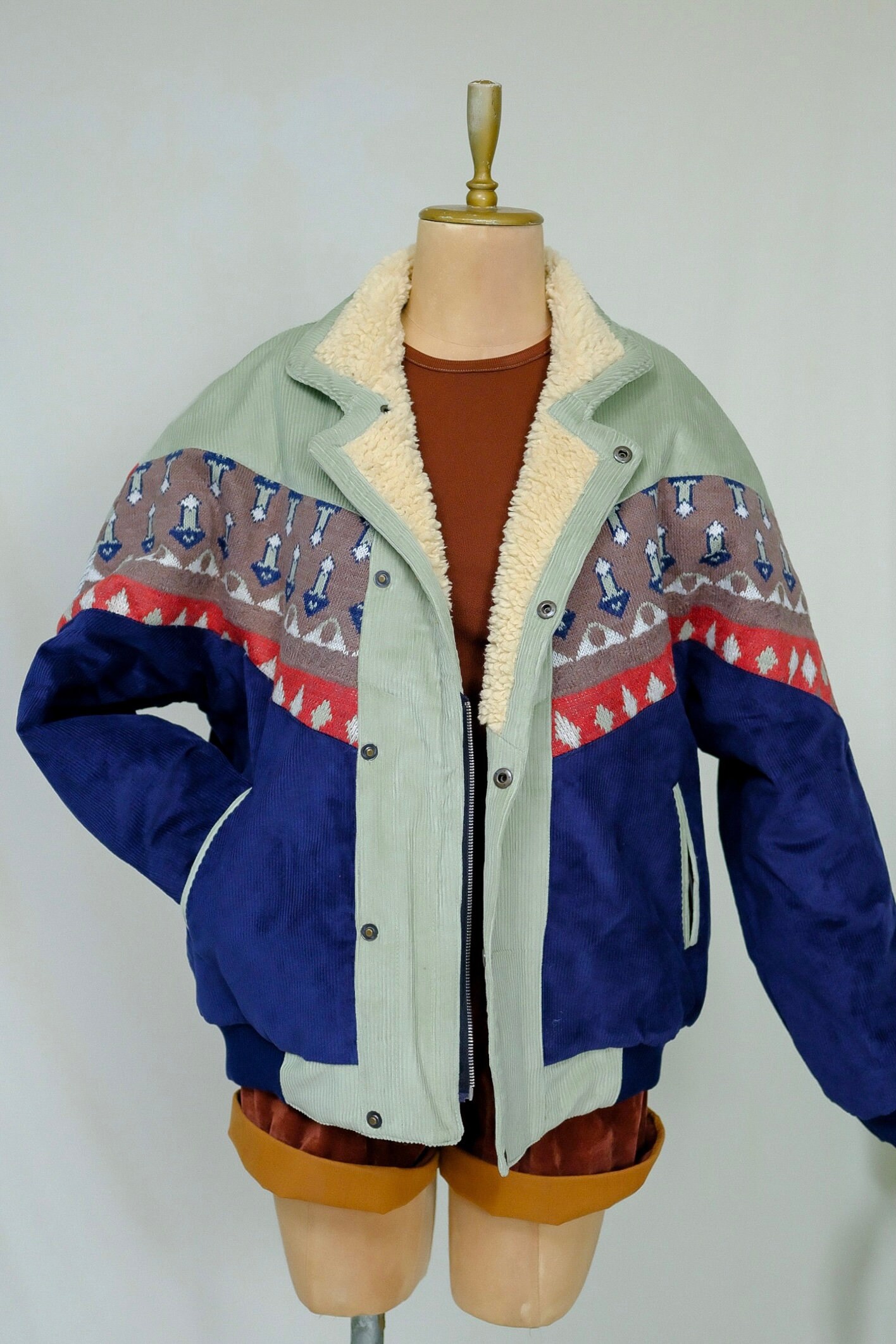 corduroy sheepskin jacket