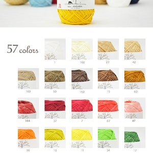 May include: A collection of 57 colors of paper yarn, each color is displayed in a ball of yarn. The yarn is made from recycled paper and is eco-friendly. The yarn is available in a variety of colors, including white, beige, brown, red, orange, yellow, green, blue, and purple.