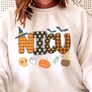Halloween NICU Nurse Crewneck Sweatshirt, NICU Nurse Crewneck, Neonatal icu, Neonatal Intensive Care Unit Nurse sweater