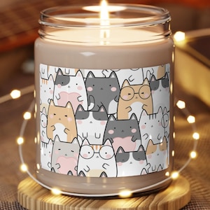 Cats gift candle, Cat Lover gift, Cute Cat Candle, Perfect Gift for Cat Lover, Grumpy Cat Candle, Fat Cat Candle, Candle for cat lover