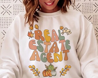 Custom Real Estate Sweatshirt Fall, Real Estate Sweater, Real Estate Agent, Real Estate Gift, Real Estate Apparel, Licensed to Sell