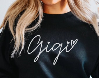 Gigi Sweatshirt, Gigi Shirt, New Gigi Gift, Grandma Gift, Gigi Gift, New Nana, Pregnancy Announcement Reveal Sweater, Gigi present birthday