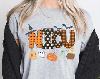 Halloween NICU crew nurse shirt, NICU Nurse staff group tee, Neonatal icu office tshirt, Neonatal Intensive Care Unit Nurse t-shirt