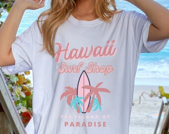 Preppy t-shirt, Hawaii Surf Shop Tee, trendy clothing, Y2K tee, Aesthetic Clothes, Indie Clothes, Preppy Aesthetic shirt