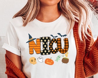 Halloween NICU crew nurse shirt, NICU Nurse staff group tee, Neonatal icu office tshirt, Neonatal Intensive Care Unit Nurse t-shirt