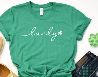 lucky St Patrick's Day Shirt, Women's St Patricks Tee, St Pattys Day Shirts, St Patrick's Day Tees, Irish Shirt, Lucky Shirt, Drinking Shirt