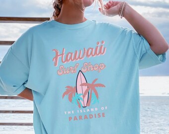 Preppy t-shirt, Hawaii Surf Shop Tee, trendy clothing, Y2K tee, Aesthetic Clothes, Indie Clothes, Preppy Aesthetic shirt