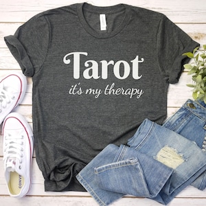 Tarot Its My Therapy Shirt, Tarot Card Reader Shirt | Tarot Reader Gift | spirtuality tshirt, tarot lover tee, tarot fan tshirt, tarot hobby
