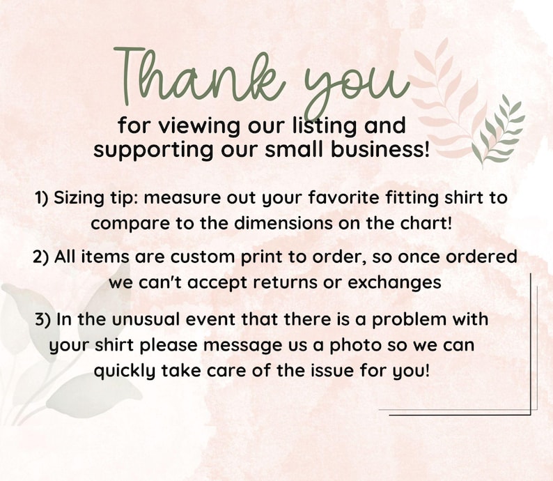 a thank card for a small business