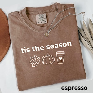 Comfort Colors Tis The Season T-Shirt, Fall TShirt, Autumn Vibes Tee, Pumpkin Spice, Cozy Season, Trendy Shirt, Gift For Her, Fall Lover