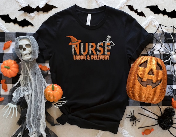 Labor and Delivery Halloween Nurse shirt, Delivery Nurse Crewneck, L&D Nurse Gift, Baby Nurse, Nursing Shirt, Nursing School Gift, RN