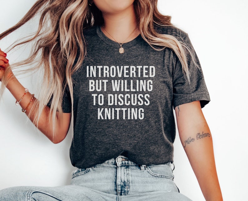 Knitting t-Shirt, Knit Gift, Knitting Gift, Knitter Gift, Love To Knit, Love Knitting, Knit Lover, funny knitting shirt, knitter tee image 3