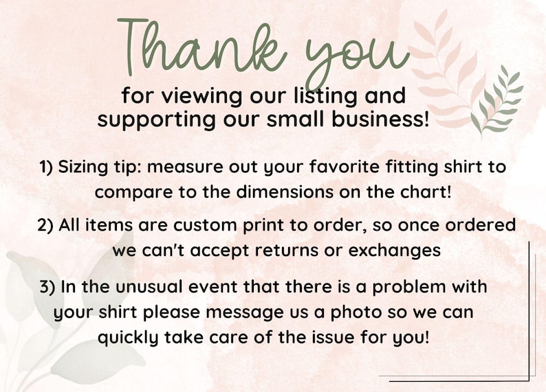 a thank card for a small business