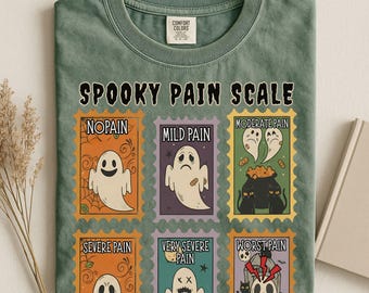 Comfort Colors Halloween Nurse Shirt, Pain Scale shirt, Pumpkin Nurse T-Shirt, RN Shirt, Pediatric Nurse, Nicu Nurse, Registered Nurse