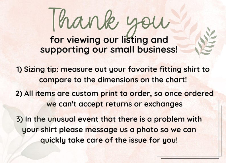 a thank card for a small business